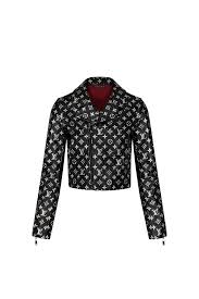 Monogram Printed Leather Biker Jacket Ready To Wear Louis Vuitton In 2020 Leather Jackets Women Designer Outfits Woman Fashion