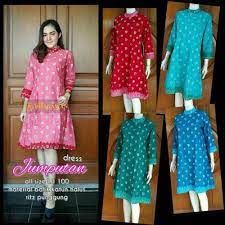 Bahannya tebal tetapi ringan saat dipakai sehingga sangat bagus untuk membuat baju gamis atau abaya. Model Baju Kain Jumputan Tulisan