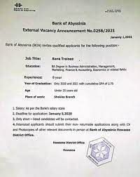 12,150 likes · 14 talking about this. Abyssinia Bank Vacancy 2020 Abyssinia Bank Vacancy 2020 Bank Shares For Sale Price In Ethiopia Engocha Bank Buy Bank From Bank Of Abyssinia Vacancy Announcement Welcome To The Blog