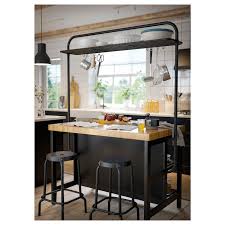 Vadholma Rack For Kitchen Island Black Ikea In 2020 Kucheninsel Ikea Kuchentrends Kuche Mit Insel