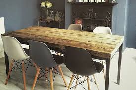 Reclaimed Industrial Chic 6 8 Seater Solid Wood And Metal Dining Table Bar And Cafe Bar Restaura Metal Dining Table 12 Seater Dining Table Restaurant Furniture