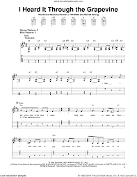 Revival I Heard It Through The Grapevine Sheet Music For Guitar Solo Easy Tablature