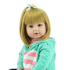 TERABITHIA 24inch Blond Hair Big Size Reborn Toddler Doll in Silicone Vinyl  60cm Lifelike Newborn Girl Doll Child Xmas Birthday Gift : Amazon.in: Toys  & Games
