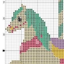 charts club members only carousel horse cross stitch pattern