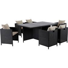 Buy Hand Woven Rattan Effect Cube 6 Seater Patio Set Black At Argos Co Uk Your Online Shop Fo Table And Chair Sets Garden Table And Chairs Table And Chairs