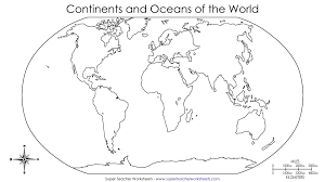 Contintent To Ocean Blank Map Bing Images Continents And Oceans World Map Coloring Page World Map Outline