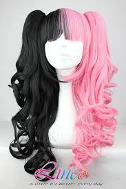 Black And Pink Striped Wig 70cm60cmlongpinkandblackmixedbeautifullolitawiganimewig By Lincofashionwigs 29 95 Wigs Kawaii Wigs Anime Wigs