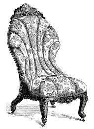 Black and white chair chairs living room beach clipart dining table. Victorian Furniture Sofa And Chair Free Clip Art Old Design Shop Blog