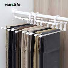 Maybe you would like to learn more about one of these? Vanzlife Multi Layers Stainless Steel Pants Hangers Home Retractable Wardrobe Pants Storage Racks Rack Storage Rack Hangerrack Pant Aliexpress