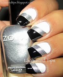 Black And White Nail Art Simple Black And White Challenge Day 7 White And Silver Nails Black And White Nail Art Silver Nails