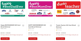 Feel good knowing 3% of your gift card purchase will be donated to habitat for humanity, a nonprofit organization that helps families build and improve places to call home. Expired Target Buy 75 Select Happy Gift Cards Get 10 Target Gift Card Free Ends 5 8 21 Gc Galore