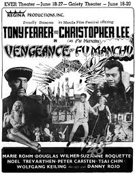 THE SIXTIES # 1073: TONY FERRER, CHRISTOPHER LEE, WITH MARIE ROHM, DOUGLAS  WILMER, SUZANNE ROQUETTE IN "VENGEANCE OF FUMANCHU" (1967)