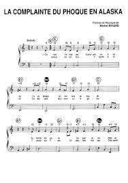 La Complainte Du Phoque En Alaska The Strombolis Phoque Parole Musique Partitions Gratuites