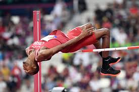 The women's high jump was one of five events to feature on the first women's athletics programme in 1928 , and it was the only jumping event available to women until 1948, when the long jump was permitted. World Champs Men S High Jump Barshim Finally Gets Doha Rockin Track Field News