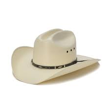 Stampede Hats 50x Shantung White Cowboy Hat With Leather Trim And Mini Conchos White Cowboy Hat Cowboy Hats Black Cowboy Hat