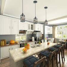 Lnc Castle Dark Gray Farmhouse Drum Led Mini Kitchen Island Light Lowes Com Kitchen Design Modern Kitchen Design Kitchen Remodel