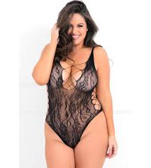 Free return, stylish & trendy plus size clothing, register and get 10% off, shop now. Laced Up Black Plus Size Bodysuit Larger Ladies Lingerie Sparkling Strawberry