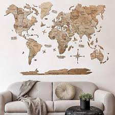 Amazon Com 3d Push Pin Wood World Map Wall Art Large Wall Decor World Travel Map All Sizes M L Xl An In 2021 Wood World Map World Map Decor World