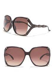 Gucci 58mm Oversize Square Sunglasses Color Aubergine Brown Style Square Size 58 14 110mm Oversized Square Sunglasses Square Sunglasses Sunglasses