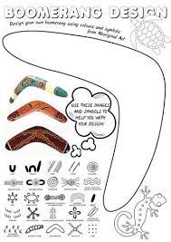 Aboriginal Art Boomerang Design Sheet Aboriginal Art Aboriginal Art For Kids Australia Crafts