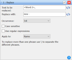 Word can automatically search your document using the find feature, and it allows you to quickly change words or phrases using replace. Advanced Renamer Replace Method