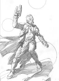 From Sketch To Print Legendary Star Lord 1 Cover By Steve Mcniven Gif Star Lord Comic Book Artwork Comic Books