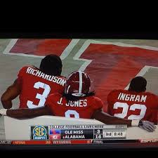 He is the only player in the history of the program to receive that honor. Trent Richardson Mark Ingram And Julio Jones Alabama Crimson Tide Football Alabama Football Roll Tide Crimson Tide Football