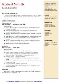 animator resume samples qwikresume