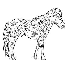 30 Free Printable Geometric Animal Coloring Pages The Cottage Market Horse Coloring Pages Geometric Animals Coloring Pages