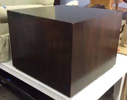 Located in new york, ny. Lot Art Brown Toned Wooden Cube Coffee Table