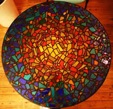Mosaic Table Top Mosaic Glass Mosaic Crafts Mosaic