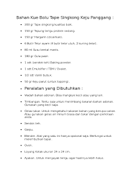 Karena memiliki rasa yang manis dan juga asam untuk itu, berikut merdeka.com merangkum resep cara membuat bolu tape singkong yang mudah, lezat, dan menggugah selera dilansir dari laman brilicious Bahan Kue Bolu Tape Singkong Keju Panggang