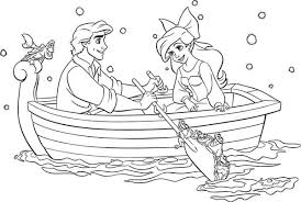Disegni Da Colorare La Principessa Disney Ariel In Barca Risorse
