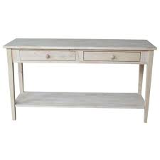 International Concepts Spencer Unfinished Storage Console Table Ot 696796 The Home Depot Wood Console Table Console Table Console And Sofa Tables