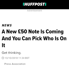 The bank of england is redesigning the note to be made out of plastic like the current £. Jonny Sharples On Twitter Bank Of England Harry Maguire Riding An Inflatable Unicorn For The Face Of The New 50 Note Sign The Petition Https T Co K7pzo6llxy Via Ukchange