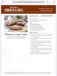 Disney Crackle Molasses Cookie Recipe Review