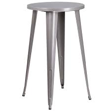 Find the perfect home furnishings at hayneedle, where you can buy online while you explore our room designs and curated looks for tips, ideas & inspiration to help you along the way. 24 Round Silver Metal Indoor Outdoor Bar Height Table Flash Furniture Ch 51080 40 Sil Gg