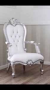 Electroplated velvet dining chair (set of 2) by boyel. White Queen Anne Arm Chair Reupholster Furniture Royal Furniture Luxury Furniture