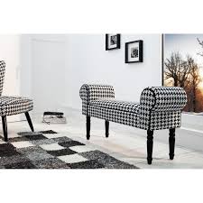 Fauteuil Baroque En Polyester Coloris Noir Et Blanc Banquette Design Fauteuil Noir Et Blanc Mobilier De Salon