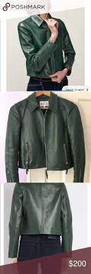 Nwot Green Leather Claudie Pierlot Jacket Clothes Design Jackets Clothing Brand