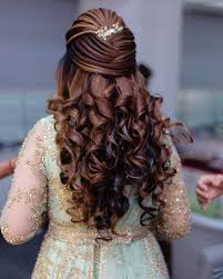 Reception open hairstyles for wedding. 20 Gorgeous Bridal Hairstyles To Give You A Glam Look At Your Reception Engagement Hairstyles Bridal Hair Buns Open Hairstyles