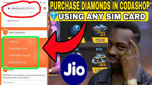 Untuk bermain free fire secara multiplayer, bisa bareng pacar, sahabat, keluarga pastinya lebih tambah seru lagi. Purchase Diamonds From Codashop Using Sim Card 100 Working Trick Free Fire Pubg Youtube