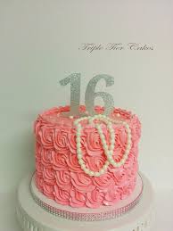 The best custom birthday cakes in nj, ny and ct. Sweet 16 Rosette Cake Cake By Triple Tier Cakes Cakesdecor