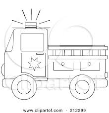 Black And White Fire Truck Fire Truck Stencil Clipart Blue Eyed Fire Truck Character Royalty Free Vector Fire Trucks