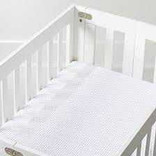 Organic Swiss Dot Mini Crib Fitted Sheet Crate And Barrel In 2020 Fitted Crib Sheet Mini Crib Crib Design