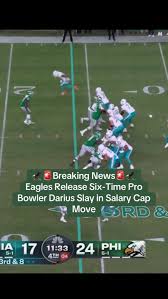 Eagles Release Six-Time Pro Bowler Darius Slay in Salary Cap Move The  Philadelphia Eagles have released veteran cornerback Darius Slay, a  six-time Pro Bowler, in a move to create salary cap space. ...