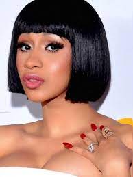 Cardib Bob Short Hair With Bangs Cardi B Hairstyles Haircuts With Bangs