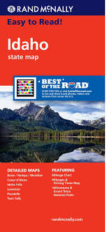 Idaho Easy To Read Folding Travel Map