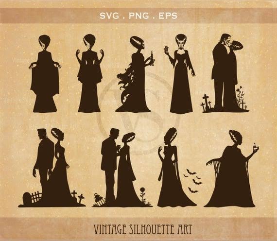 Bride of Frankenstein SVG, Frankenstein Svg, Frankenstein Png, Frankenstein  Bride Silhouette, Frankenstein Couple Image, Halloween Clip Art, - Etsy
