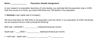 Our sample size calculator can help determine if you have a statistically significant sample size. Solved Name Population Growth Assignment In Your Researc Chegg Com